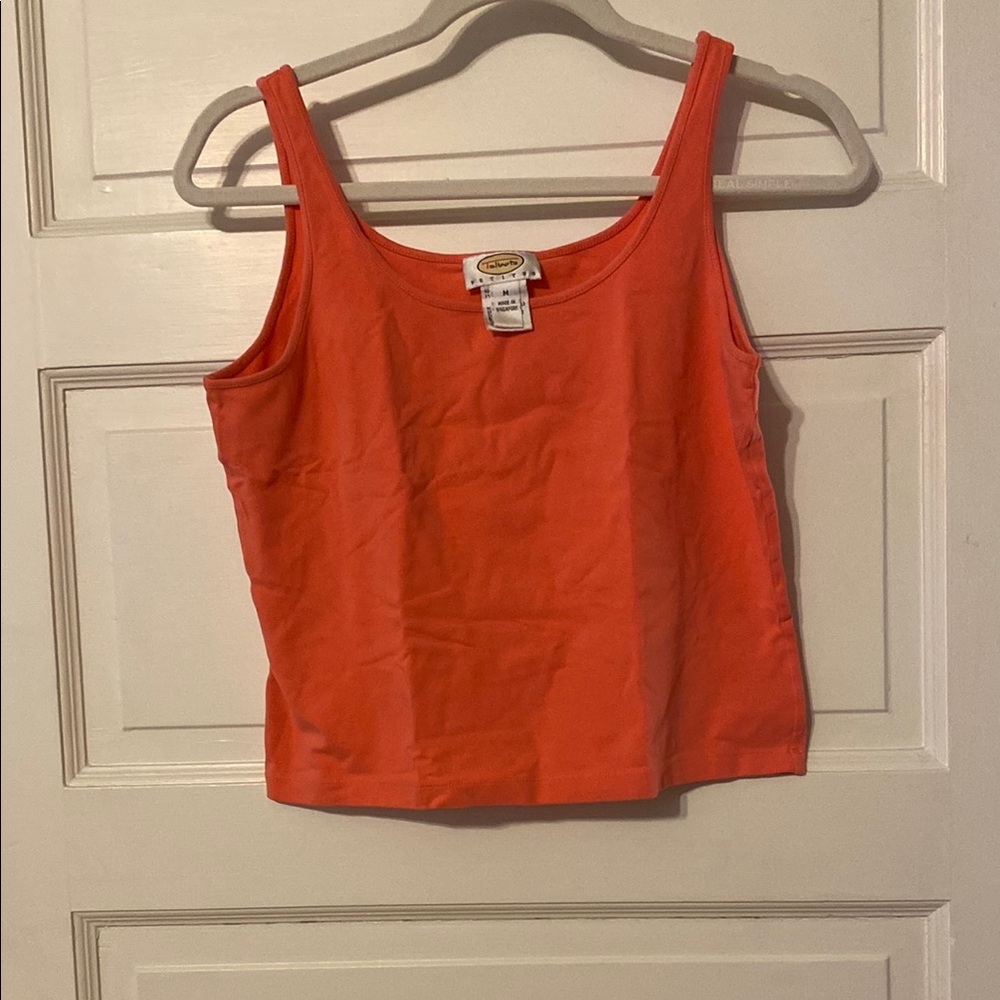 *BOGO closet deal* Vintage Y2K Talbots Hot Pink Fitted Crop Tank Top
